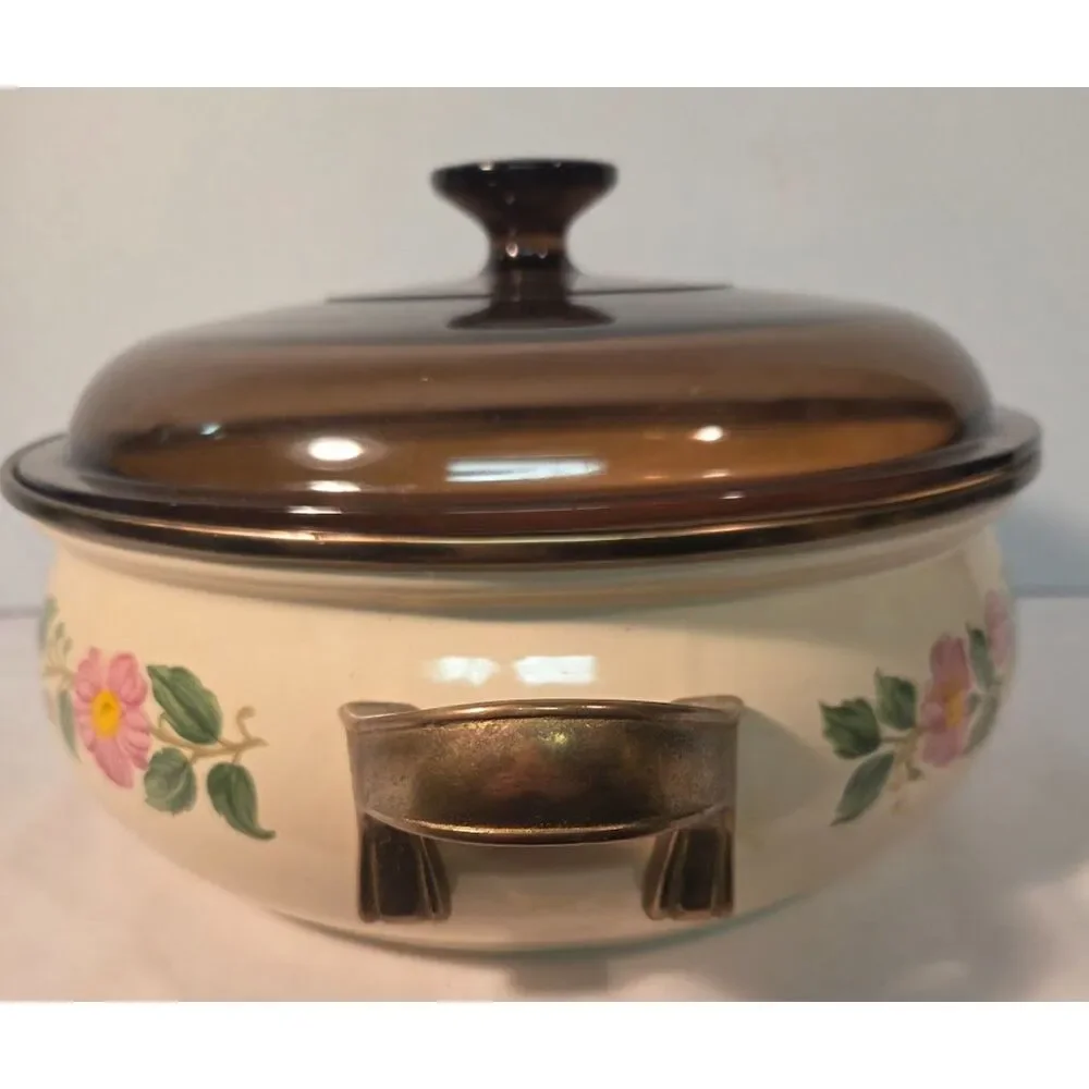 Franciscan Desert Rose Casserole Dish With Lid Vintage Floral Ovenware